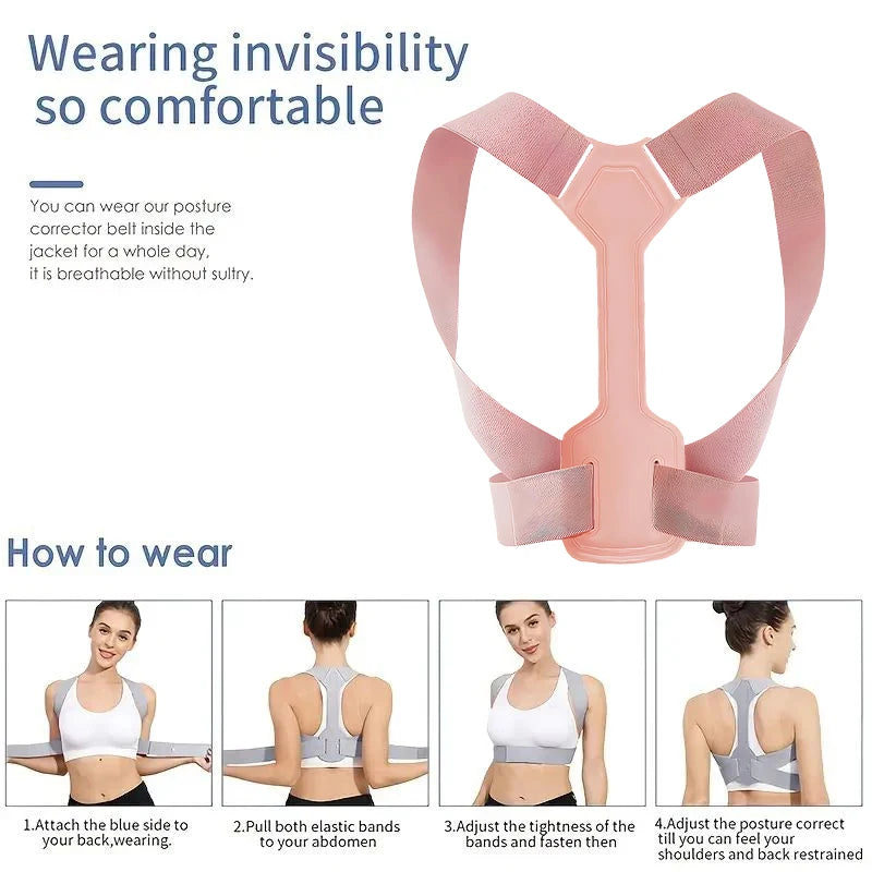 1PC Adjustable Rectify Posture Back Invisibility Breathable Posture Corrector Belt Support Belt Back Neck Brace Posture Training