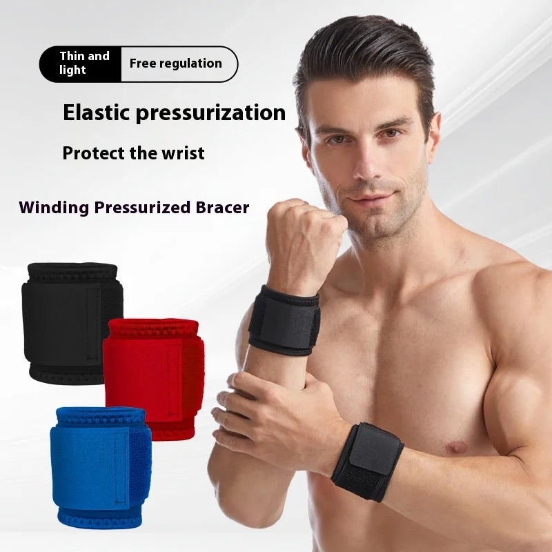 Pressure Wrapping Fitness Wrist Protector, Badminton Basketball Elastic Bandage Protector for Men and Women