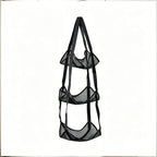 3/4 Tier Hanging Ball Storage Bag with Hooks, Mesh Sports Equipment Organizer for Basketball Football Volleyball, Over Door Wall