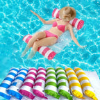 1pc Inflatable Foldable Floating Row Swimming Pool Party Water Hammock Air Mattresses Pvc Stripe Water Floating Inflatable Mat