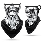 3D Skull Summer Bandana Hanging Ear Triangle Scarf Cycling Hiking Hunting Fishing Sports Bicycle Face Mask Neck Gaiter Men Women