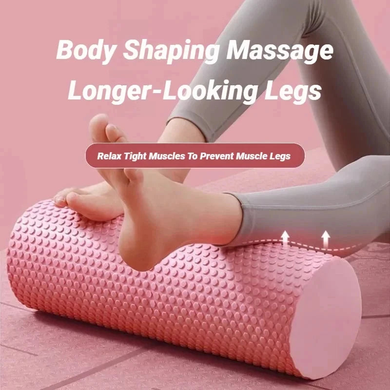 Hexagonal EVA Foam Yoga Roller, 10cm × 30cm Massage Foam Roller for Pilates Home Fitness Workout