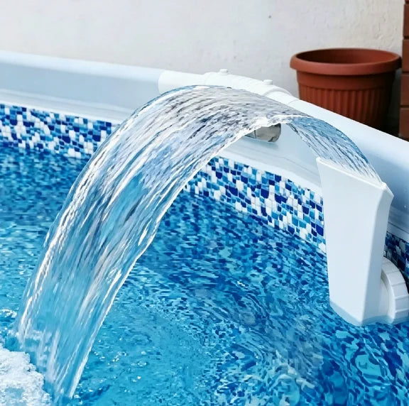 1pc Pool Waterfall Fountain Nozzle, Direct Mount Spray Jet for Above Ground Swimming Pools, Durable Plastic Water Feature
