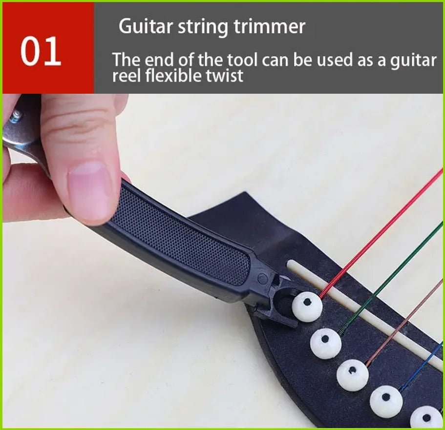 Guitar String Winder 3 IN 1 String Peg Winder + String Cutter + Pin Puller Instrument Guitar Maintenance Tool Repair Tool