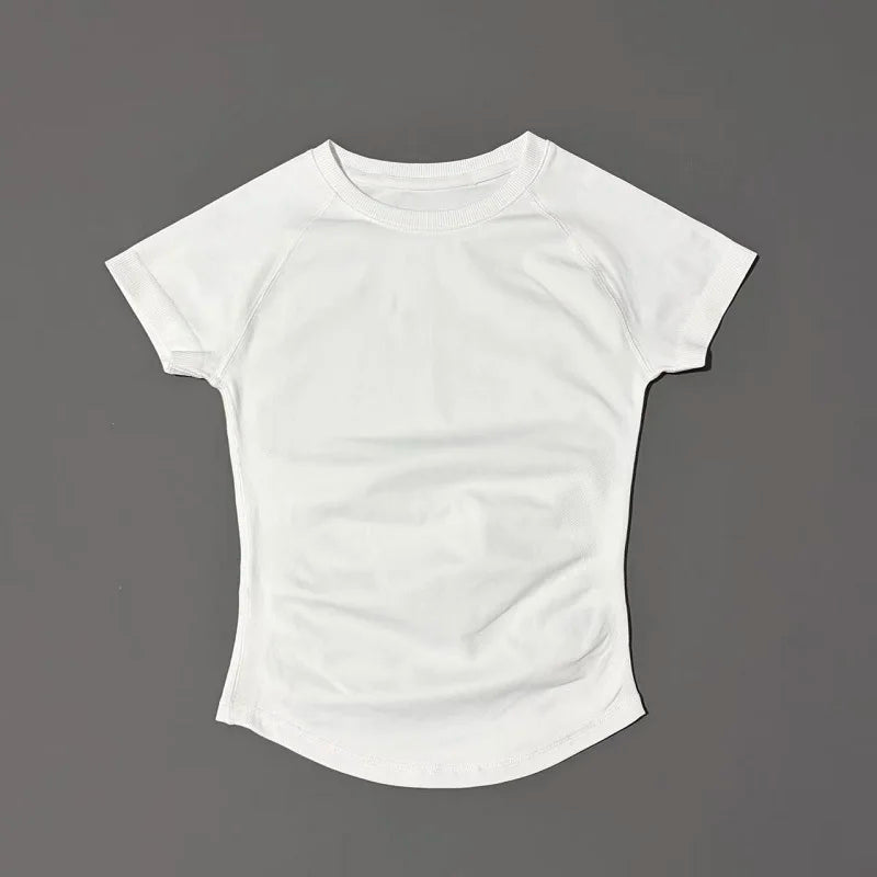 NCOYOE Gym Tank Top Women Short Sleeve Seamless Yoga Top Sports Breathable Slim Fit Workout Shirts Running Fitness Activewear