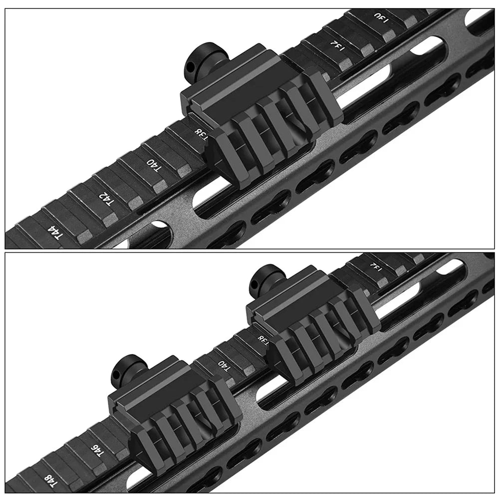 Tactical 45 Degree Rail Mount Offset 4 Slots 21mm Picatinny Side Rail for Flashlights Red Dot Sight Optics Mount