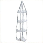 3/4 Tier Hanging Ball Storage Bag with Hooks, Mesh Sports Equipment Organizer for Basketball Football Volleyball, Over Door Wall