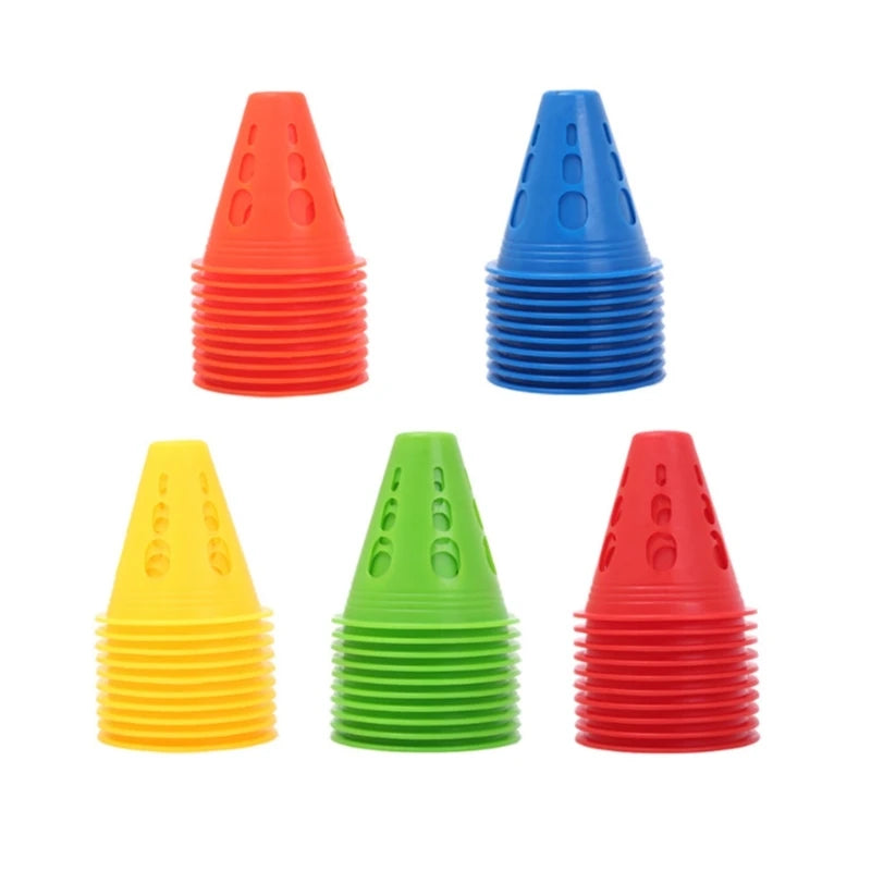 Sports Cones, 10 Pack Sports Cones Training Cones Traffic Cones Roller Skating Obstacle Training Agility Marker Cones 24BD
