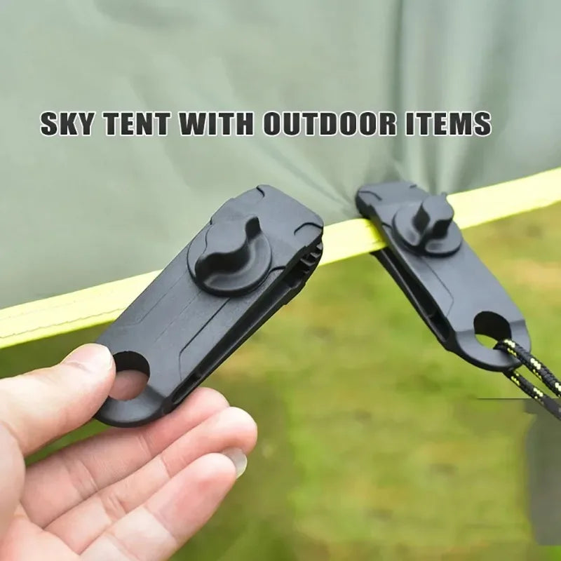 Outdoor Canopy Clip Outdoor Wind Rope Reusable Clamps Awning Tarpaulin Buckle Camping Mountaineering Shelters Accessorie
