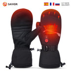 Waterproof Snowboard Cycling Motorcycle Bicycle Skiing Winter Gloves Crab Finger Style Heating Hand Warm Electric Thermal Gloves