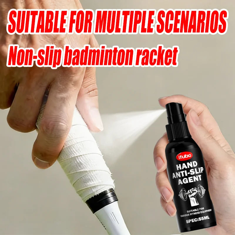 IFUBO 55ML Hand Anti Slip Grip Enhancer Spray Long Lasting Sweat Proof for Golf Badminton Weightlifting Rock Climbing Basketball
