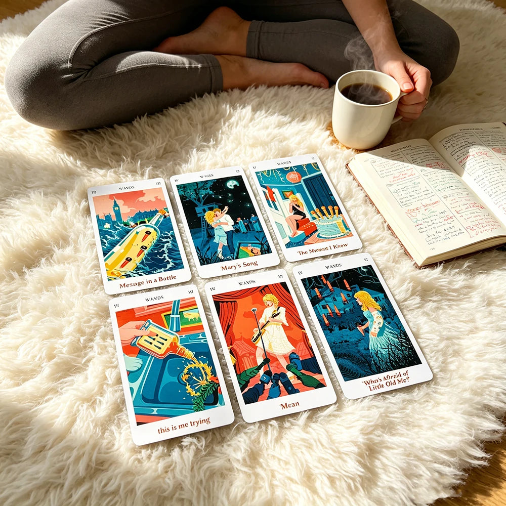 Eras Tarot Deck Starry Galaxy Cosmic Themed Tarot Cards Mystic Space Witch Divination Board Game Fate Reading Meditation Cards