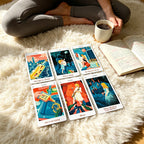 Eras Tarot Deck Starry Galaxy Cosmic Themed Tarot Cards Mystic Space Witch Divination Board Game Fate Reading Meditation Cards