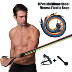 11 Piece Set Of Muscle Training Straps, Multifunctional Fitness Tension Strap, Fitness Tension Training Harness, Elastic Rope