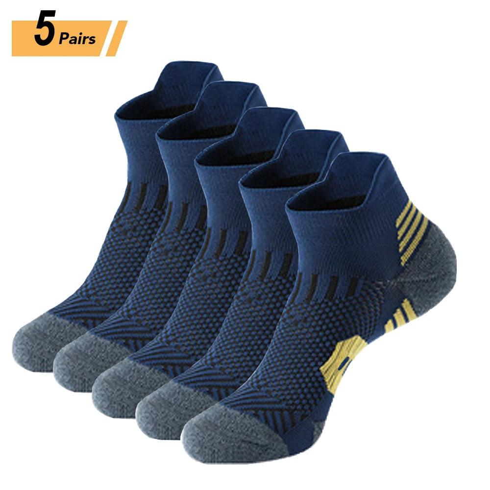 3Pair Professional Fitness Sports Socks Towel Bottom Non-Slip Running Socks Men Women Short Quick-Drying Basketball Training Sox