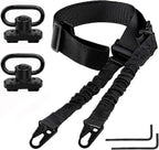 2 Points Extra Long Rifle Sling Two Point Traditional Gun Slings Standard Strap With Metal Hook QD Sling for Outdoor Sports