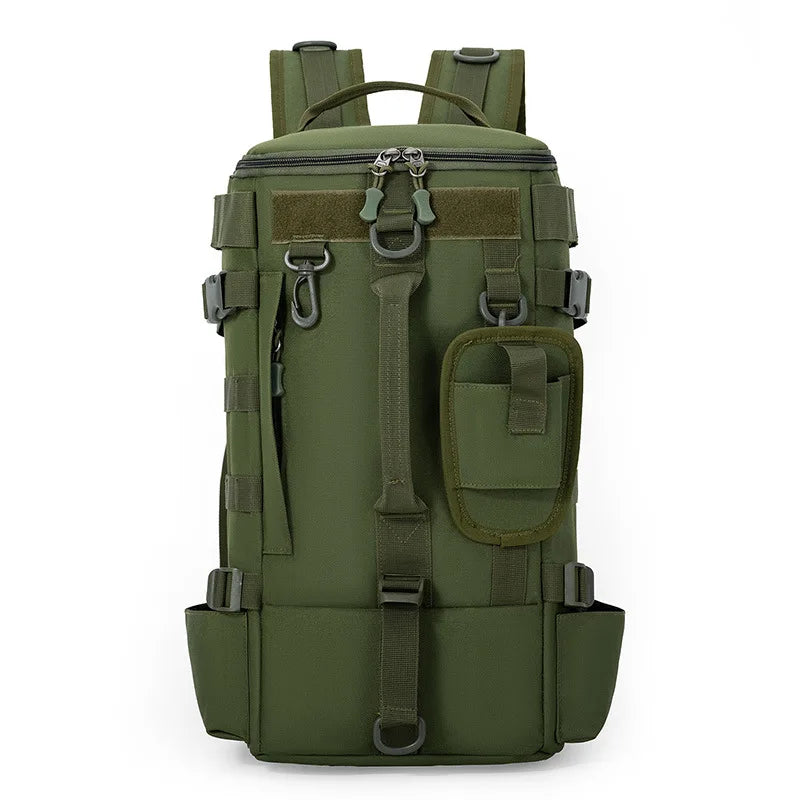 Multifunctional Fishing Backpack Tackle Bag with Rod Holders Fish Equipment Storage Waterproof Wear-resistant Outdoor Sports Bag