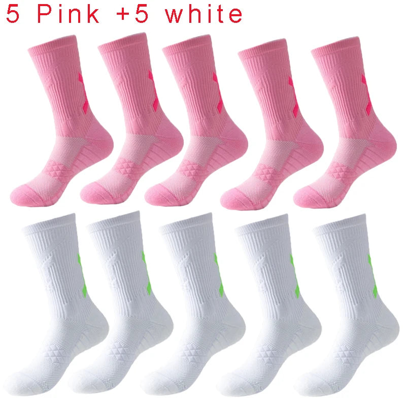 1/3 Pairs Professional Men's Basketball Socks with Thick Towel Bottom Breathable Sports Socks Men's Long Badminton Socks