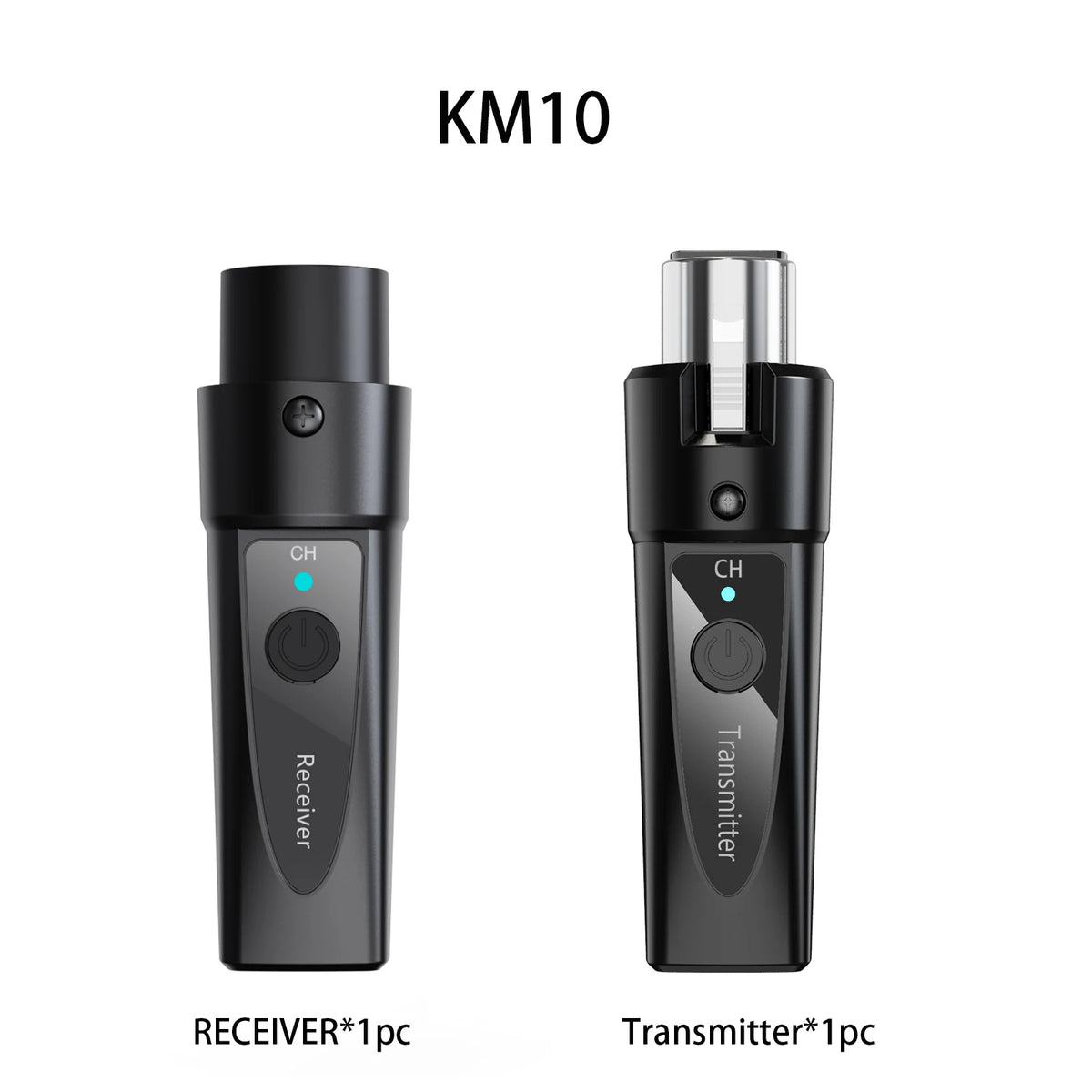 XLR Wireless Microphone Transmitter Receiver，  2.4Ghz Microphone Wireless System, Rechargeable Wireless Mic Adapter for Audio Mi