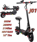 EOEOTWO 1200W Off Road Electric Scooter for Adults 48V Long Range E-Scooter 30MPH Fast Speed 11" Tubeless Tire Foldable Kick Scooter