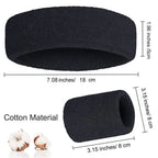 WOSWEIR-Cotton Athletic Headband Elastic Sweatbands Basketball Sports Women Men Gym Fitness Sweat Hair Band Volleyball Tennis
