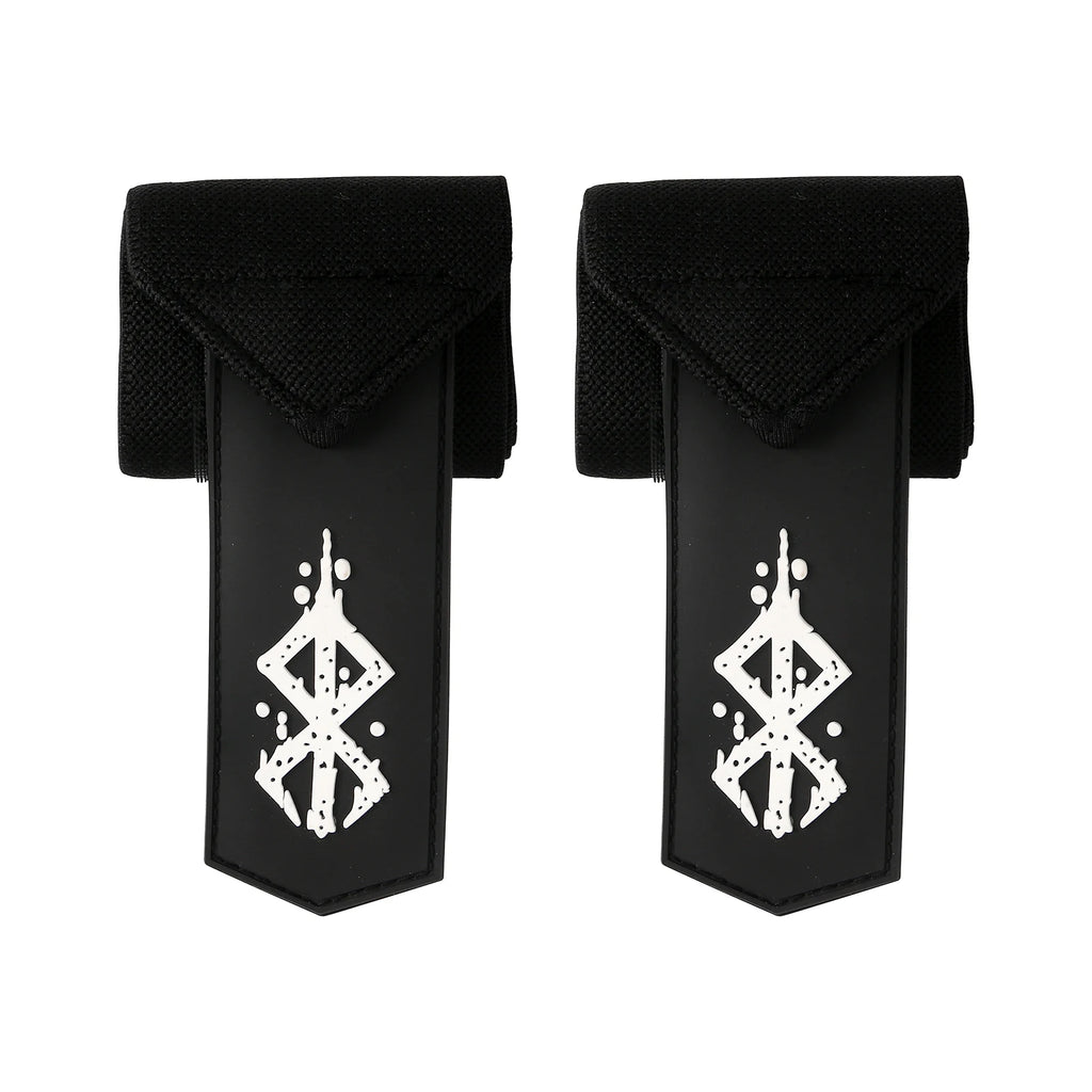 Gym Anime Sports Weight Lifting Wrist Wraps,Berserk Wristband Support , Heavy Duty Training Lifting Straps, Powerlifting