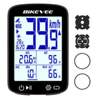 BIKEVEE Newest 2.4-inch LCD Smart Digital Screen Multifunctional USB Rechargeable Wireless GPS Bike Computer 5.3 Bluetooth Outdoor Riding Bicycle Speedometer Odometer Stopwatch Tracker with Auto Backlight Cyclocomputer Bike A