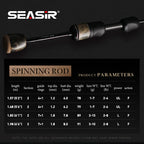 Seasir Stream Spining Baitcasting Fihsing Rods Ultralight Carbon Solid Wood Handle  Fuji A+O 40T Carbon Cloth  Lure Weight 1-10g
