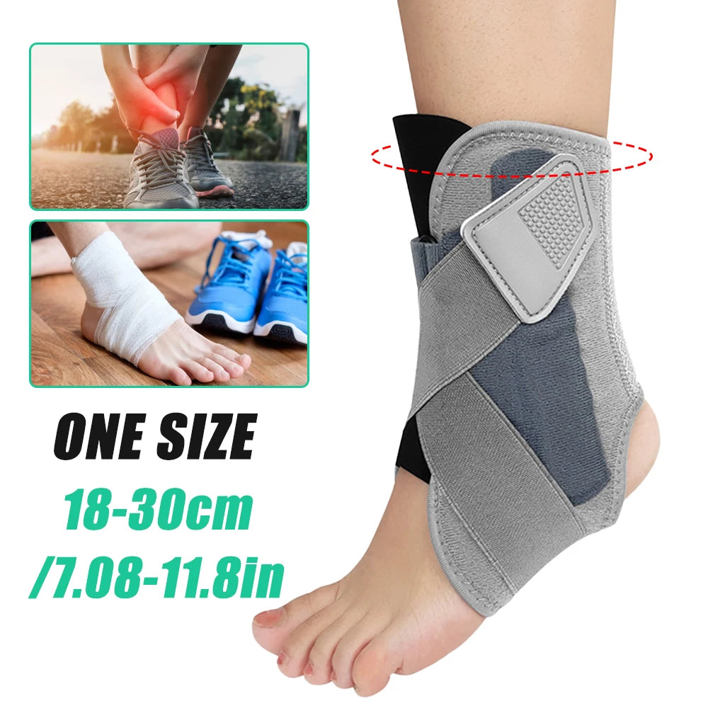 1PC Ankle Brace Support for Men Women - Adjustable Compression Sleeve for Sprained Ankle, Achillesn,Sports,Stabilizing Bandage