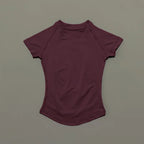 NCOYOE Gym Tank Top Women Short Sleeve Seamless Yoga Top Sports Breathable Slim Fit Workout Shirts Running Fitness Activewear