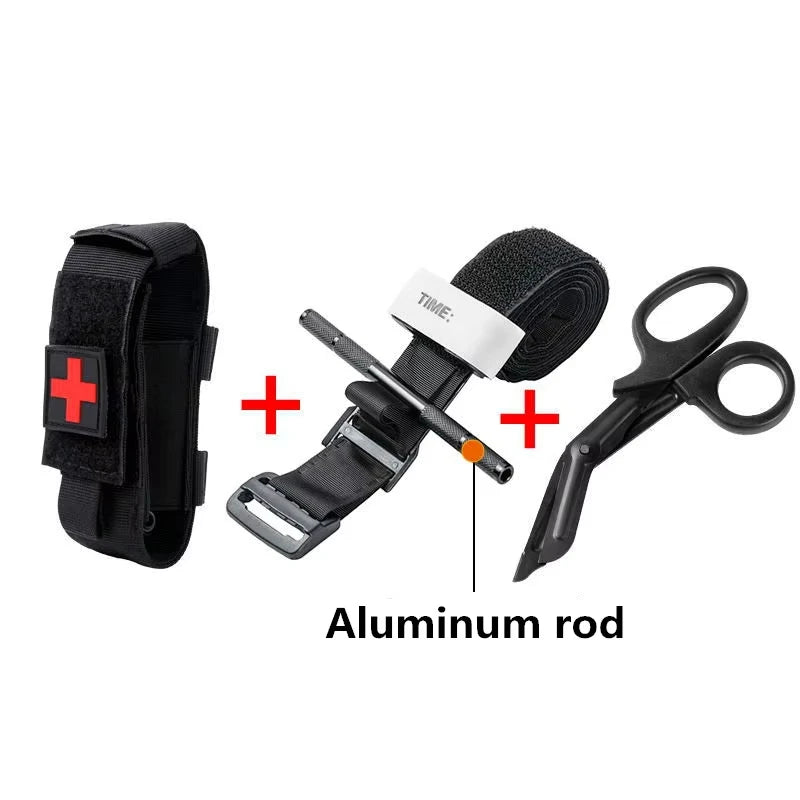 Tactical First Aid New Metal Aluminum Rod Tourniquet 1pcs Survival Hemostasis Second Generation Upgrade Repeated Use Strengthen