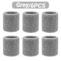 6Pcs Sweat Absorption Sports Wristband Moisture Wicking Wrist Guard For Tennis Basketball Running Sweatbands Bands Absorbent