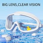 Outdoor Swimming Goggles Anti-Fog Wide View Scuba Diving Swimming Glasses with Earplugs for Adult Youth Water Diving Goggles