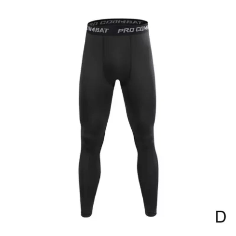 2026 Compression Pant Men Training Gym Leggings with Pockets Running Tights Fitness Basketball Jogging Workout Trouser Polyester