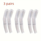 3 Pairs Breathable Sun Protection Sleeves UV Protective Arm Covers Uses for Sports Driving Outdoor Adventures Shield
