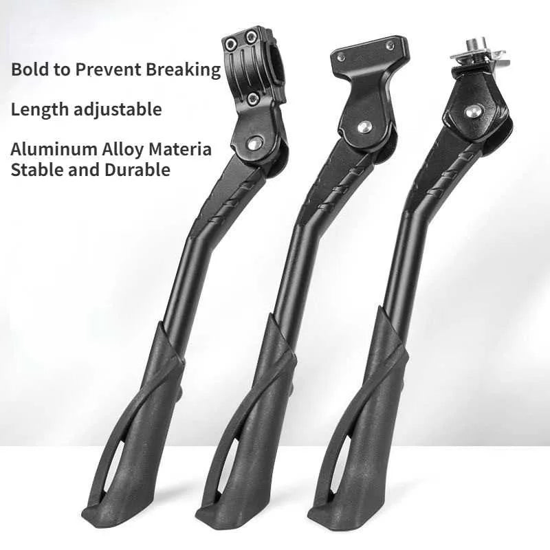 Kickstand Bike Single Support Lithium Battery Aluminum Alloy Side Foot Support Double Hole Adjustable Stand Sports Outdoor