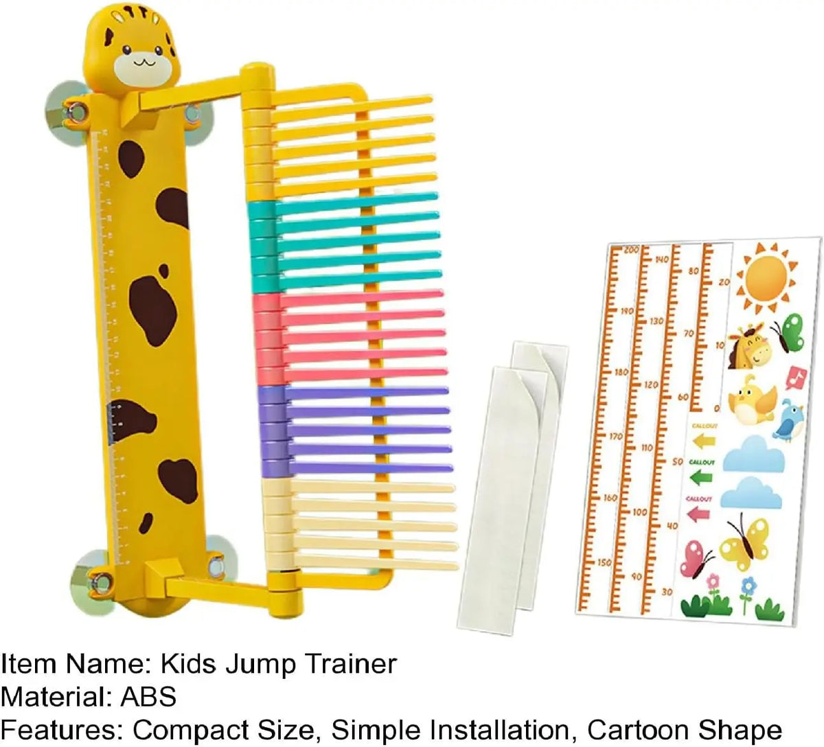 Child Versatile Vertical Jump Trainer Adjustable High Jump Test Pole for Basketball Football Touching Patting Measuring Tool Set