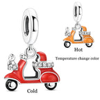 Fashion 100% 925 Silver Red Motorcycle Sports Car SUV Bus Charms Beads For Women Fit DIY Pan Bracelets Party Birthday Jewelry
