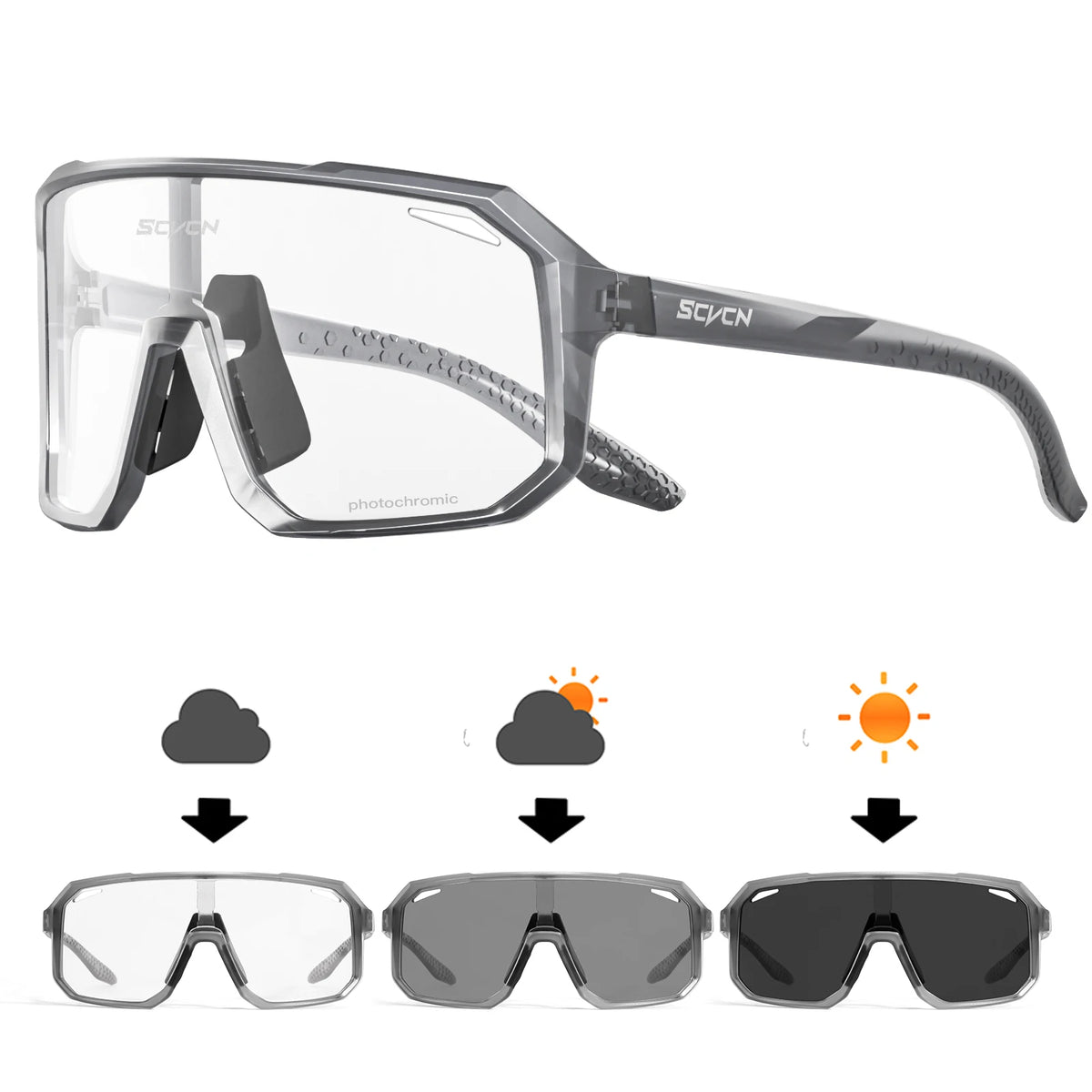 SCVCN Outdoor MTB Driving Glasses Cycling Sunglasses UV400 Women Sports Running Eyewear Men Road Bicycle Glasses Bike Goggles