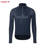 Santic Men's Ultra-Light Packable Cycling Windbreaker Jacket – Windproof Water-Resistant Breathable UPF50+ Protection Skin Coats
