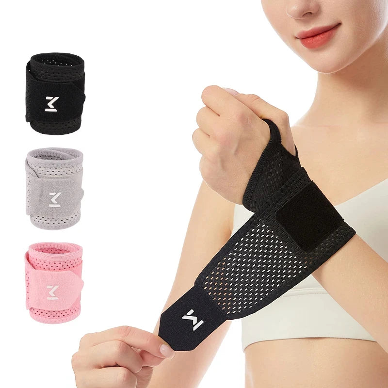 1/2PCS Breathable Mesh Wrist Support Wrap, Compression Wrist Sleeve for Sprain Joint Pain Relief, Sports Injury Protection Brace