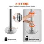 SucceBuy Professional Dancing Pole Spinning Static Dancing Pole Kit Portable Removable Pole 45mm Heavy-Duty Stainless Steel Pole