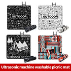 Camping Portables Picnic Mat Lawn Mat Thickened Moisture-Proof Outdoor Camping Mat Aluminum Film Base Machine Washable
