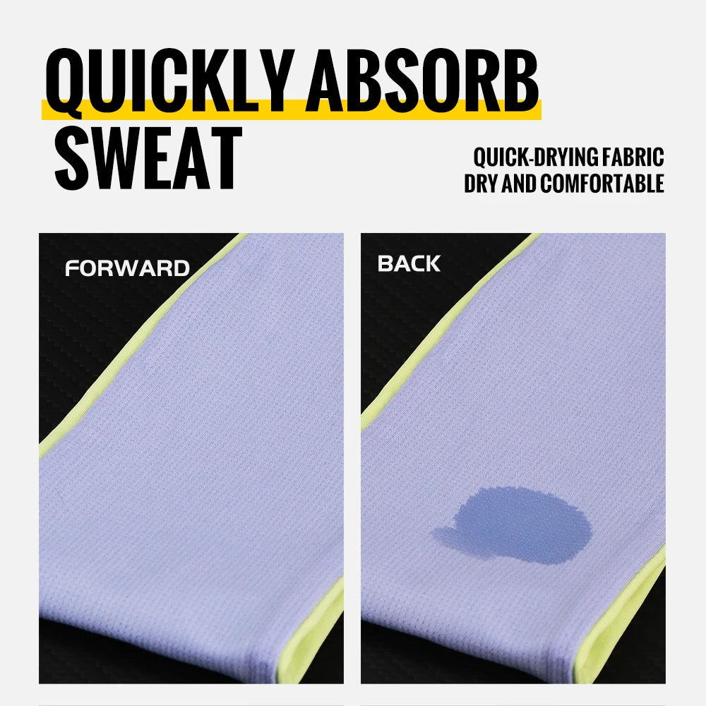 WRELS Anti-Slip Sports Headband Sweat Absorbing Headband Breathable Fitness Running Hair Band Quick Dry Elastic Cycling Hairband