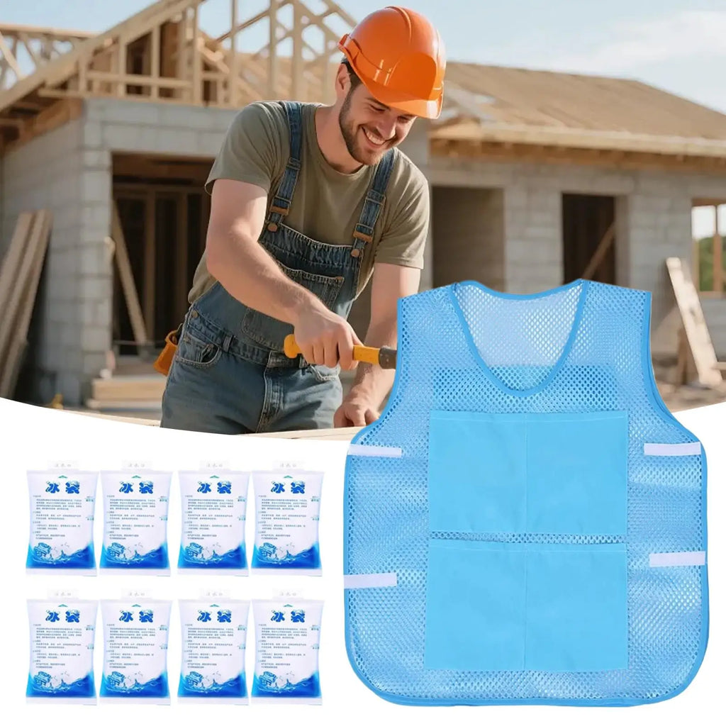 Cool Vest Body Cool Clothing with 8 Ice Packs Cold Wrap Gadgets Cooler Clothes Wearable Designed for Travel Day Work Summer