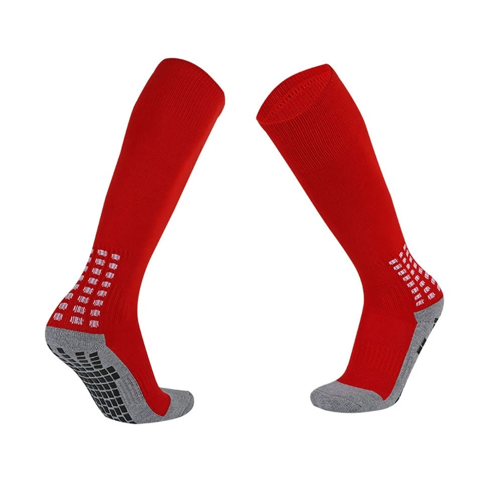 Loogdeel 1Pair 26-45 Kids Soccer Compression Sports Socks Stretchy Knee High Tube Socks Men Women Teens Football Athletic Socks