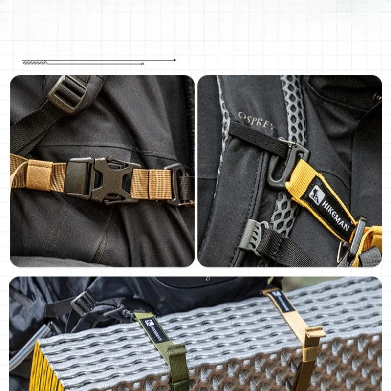 Outdoor Backpack External Attachment Strap for Hiking and Travel Multi-functional and Adjustable Socket Strap
