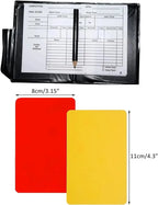Referee Card Set, Scorebook Whistle Pencil Football Referee Red and Yellow Warning Cards for Soccer Football Sports Games