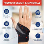 Self-Heating Wrist Band Magnetic Therapy Support Brace Wrap Heated Hand Warmer Compression Pain Relief Wristband Sanitizer Belt