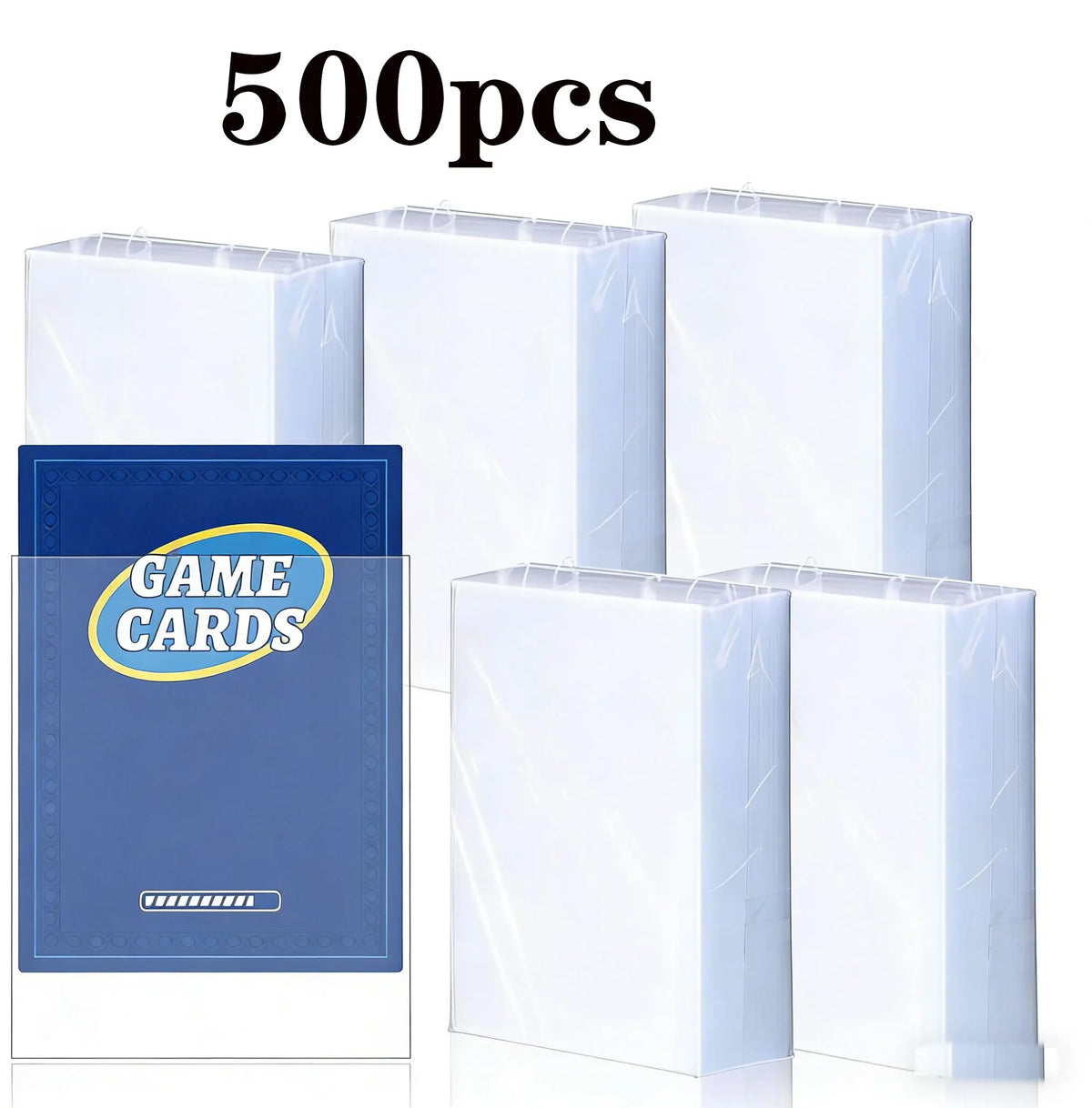 500 Counts Clear Soft Card Sleeves 2.5" x 3.5" Trading Collect Sleeve Fit For Photo Standard Baseball Football Sports Game Cards